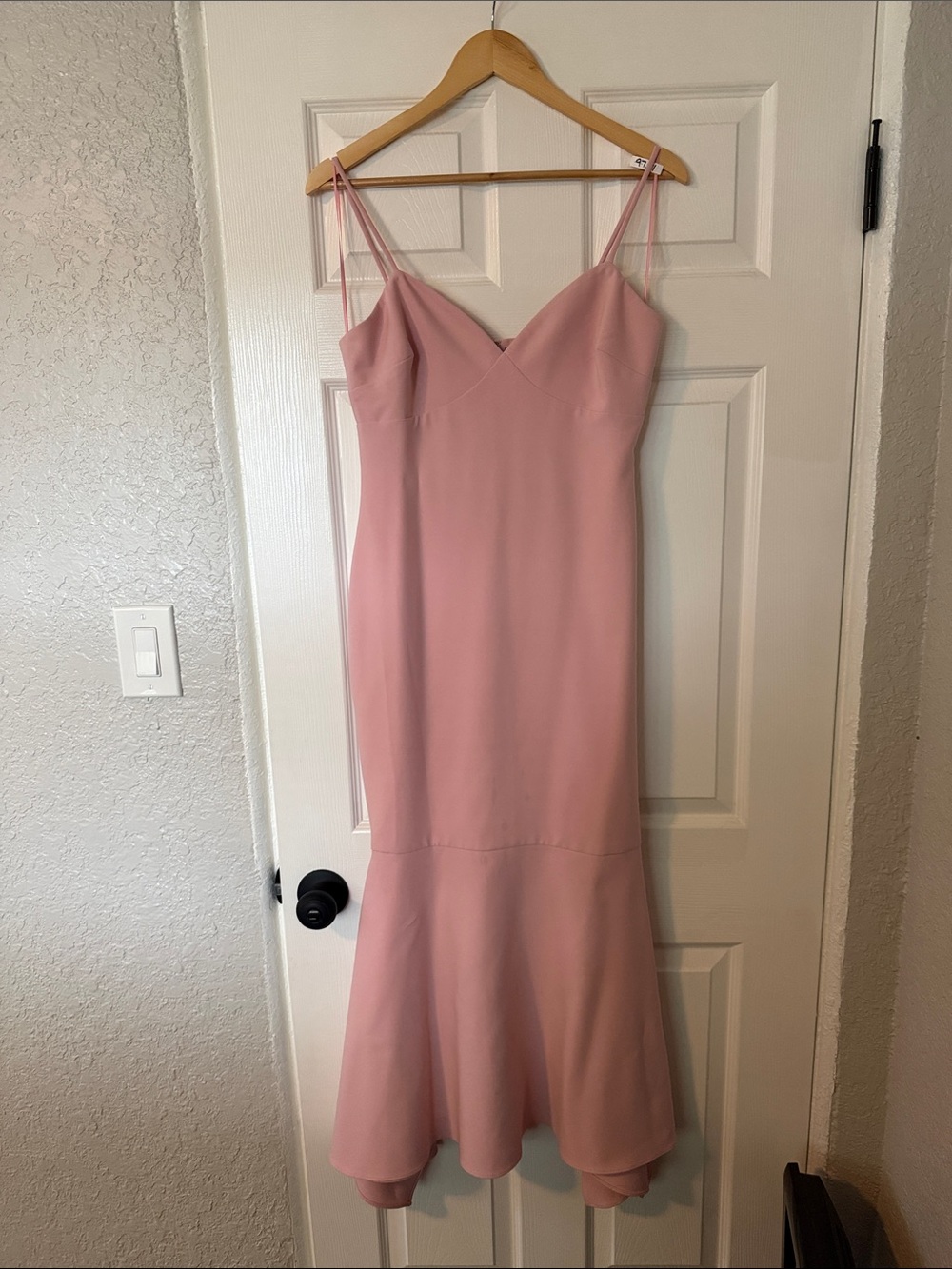 Likely Rose Pink Spaghetti Strap Mermaid Gown